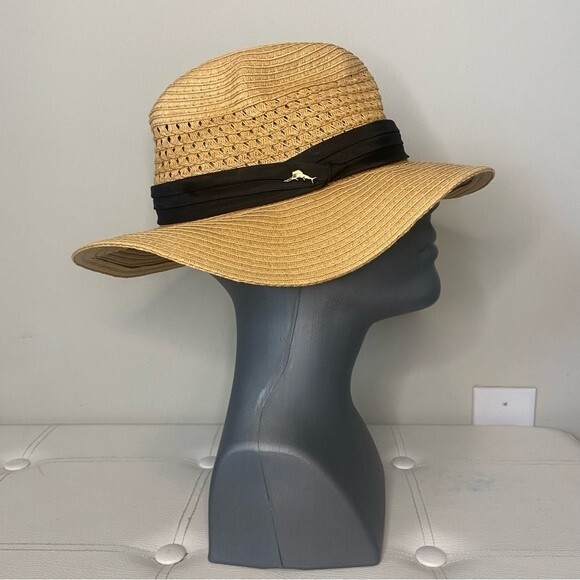 Tommy Bahama Straw Sun Hat Size Large XL Paper Braid Coolmax SPF 50+ Beach Sun main image 4